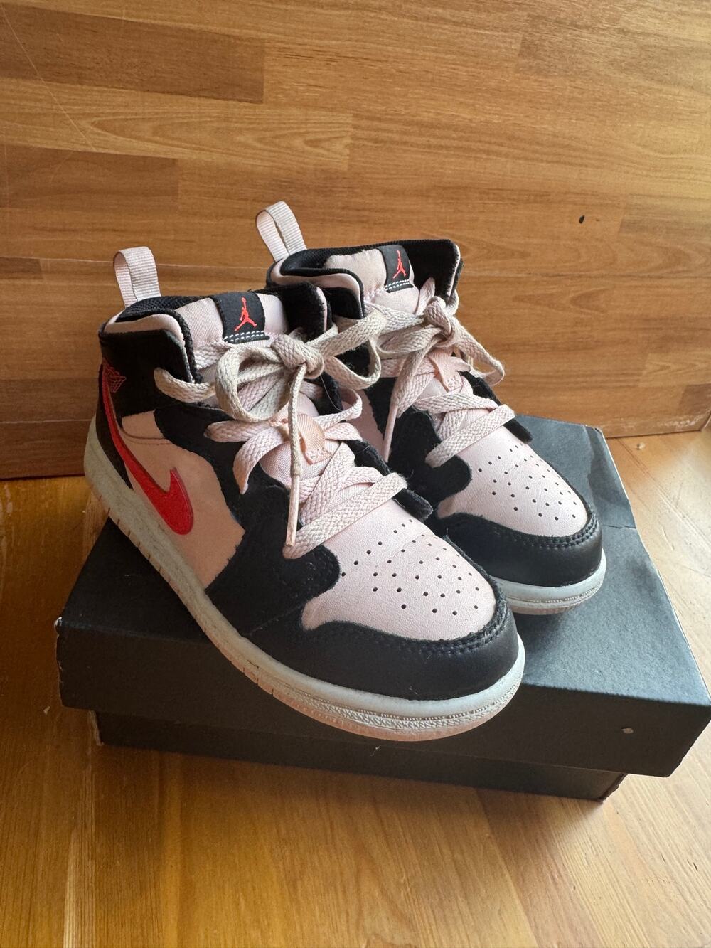 Nike Air Jordan 1 Mid TD "Atmosphere" Pink Black size 10